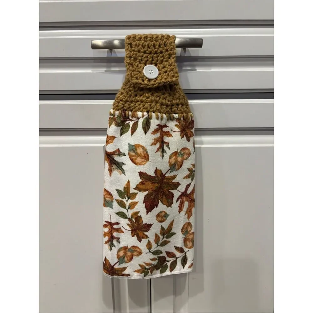 Crochet Top Kitchen-Fall leaves